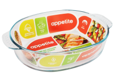 Форма стеклянная овальная 34х25х8.5см 3,5 л PLH19 TM Appetite
