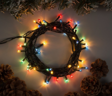 Гирлянда "Метраж" 3,5 м, нить темная, 50 ламп, 220V, контроллер 8р МУЛЬТИ 670992