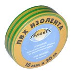 Изолента 15ммх20м  AVIORA желто-зеленая 305-024