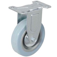 Опора колесная неповоротная FCg46 d 100 серая резина 80 кг