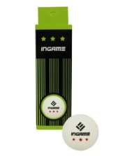 Мяч для настольного тенниса Ingame 3 звезды, IG020 3 шт в упаковке