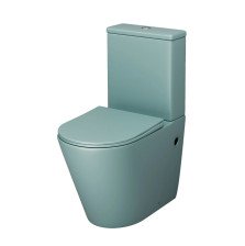 Унитаз Компакт GR-4480NNMS Colour Мятный матовый, безободковый с сиденьем (620х365х810)