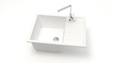 Мойка 645х505 искусственный камень белый 151/G31