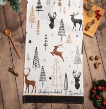 Полотенце рогожка Доляна X-Mas 4980247 40х70