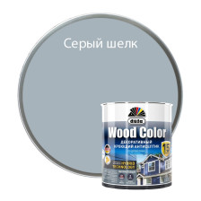 Антисептик кроющий Wood Color (0,9л) серый шелк Dufa