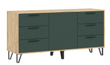 Комод Флэш (1500) Браш Мени Грин/Дуб крафт