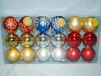 Украшение новогоднее Шар 6см (6шт) Волшебная снежинка