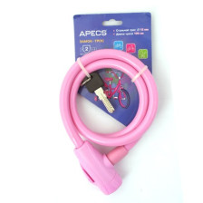Замок велосипедный Apecs PD-84-100CM-PINK (366)