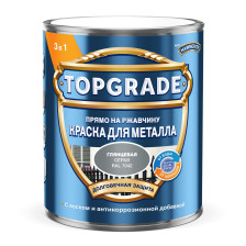 Краска для металла 3 в 1 гладкая серая RAL 7042 (0,75л) Hammerite / TOPGRADE