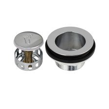 Выпуск с грязеуловителем BRIMIX 11/2"Click-Clack d-70мм, нерж сталь/хром 0621
