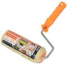 Валик МАСТЕР "Фасадные работы" 180х48х8мм с ручкой желто-зеленый АКОР 753 48 818