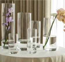 Ваза стеклянная 15х40 см прозрачный