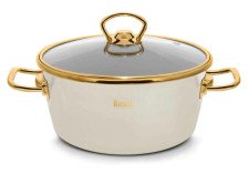 Кастрюля эмалированная 2,1 л RASHEL GRAND кремовый R0918