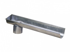 Водослив в желобе полукруглый 100х80х1250 оцинкованный
