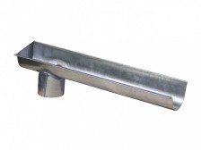 Водослив в желобе полукруглый 100х80х1250 оцинкованный