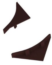 Заглушка пласт 23 мм темно-коричневый KORNER