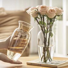 Ваза стеклянная 11х25 см прозрачный