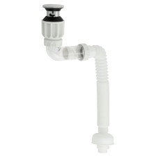 Сифон для кухонной мойки САНАКС с гофрой и затвором от проникновения запахов 4004