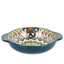 Салатник 25х20,5х6см с ручками Arabesque зеленый 0860015