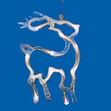Фигура светодиодная Олень 14х19см ULD-H1419-010/STA/3AAA WARM WHITE IP20 ш/к34244