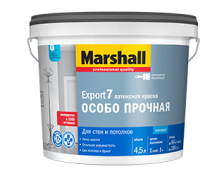 Краска Export-7 ВЭ белая матовая (4,5л) Marshall