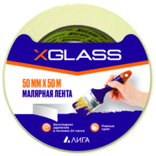Лента малярная бумажная 50ммх50м X-Glass