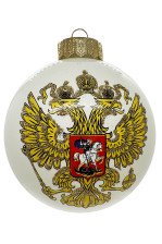 Украшение новогоднее Шар 10см Герб России КУ-100-224327
