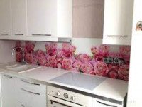 Фартук кухонный (0,61х2,44) "Пион кракелюр" Акватон