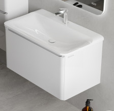 Тумба с раковиной Welto -80 подвесная белая 