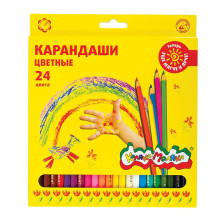 Карандаши цветные 24 цв Каляка-Маляка шестигранные