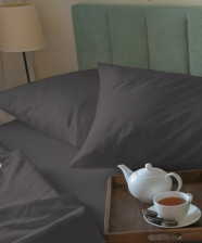 Наволочка поплин 70х70 см Графит Mariya DeLuxe