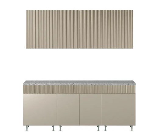 Кухня Оливия New 2,0м (490) Кашемир/Белый (антарес)