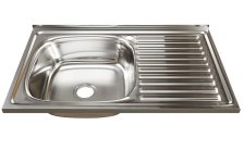 Мойка накладная 50х80 (0,8) h=180 П Mixline