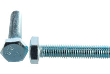Болт М8х130 DIN933 полная резьба ш/гр класс прочности 8.8