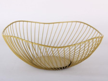 Фруктовница 25 см металлическая золотой 6244