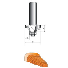 Фреза кромочная калевочная 23мм хвостовик 8мм с нижним подшипником STRONG STF1017 8/23