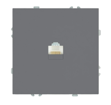 Розетка компьютерная 1-м RJ-45 Эмили RST00-5117-10 платиново-серый
