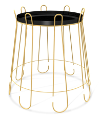 Стол журнальный SHT-CT6 золото/черный муар