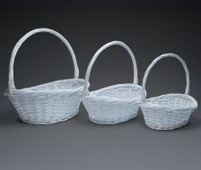 Корзина плетеная 35х29х12 см белый