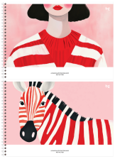 Альбом для рисования 48 л А4 BG В красную полоску на гребне