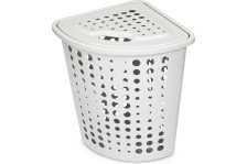 Корзина для белья 45л угловая Молетта светло-серая С705СЕР