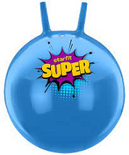 Фитбол детский с рожками STARFIT GB-406 45 см, 500 гр, антивзрыв, голубой