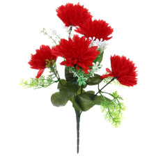 Букет Георгина 33 см (красный) 5 цветков