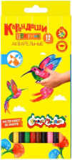 Карандаши цветные 12 цв Каляка-Маляка акварельные шестигранные