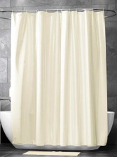 Штора для ванной комнаты 280х200см SUPER BIG ST-008 бежевая, без колец