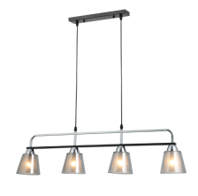 Светильник Famosso 9020-4L BK+CR 4xE27/60W (87х12х60)