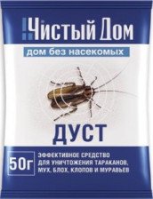 Дуст от тараканов, блох, клопов, муравьев ЧИСТЫЙ ДОМ 50гр