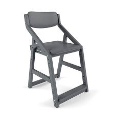 Стул детский регулируемый по высоте Робин Вуд массив березы, цвет серый