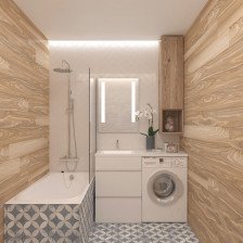 Тумба с раковиной Spase-120 под стир машину Лакшери левая