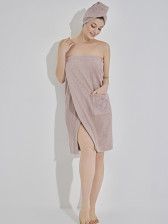 Набор для сауны женский махровый KARNA ELENA лавандовый